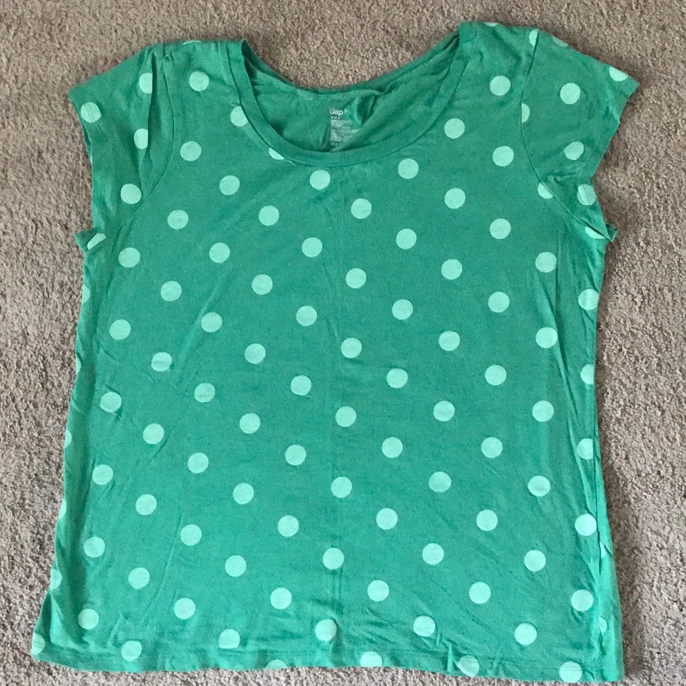 GAP Green Polka Dot Top